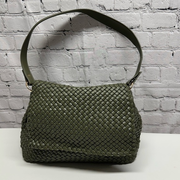 Melie Bianco Handbags - Anthropologie Melie Bianco Natalia Medium Vegan Leather Bag in Olive